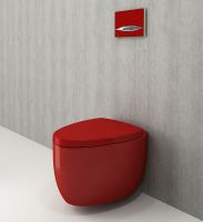 Унитаз Bocchi Etna 1116-019-0129 подвесной Красный глянцевый без сиденья — фото 4, Унитазы