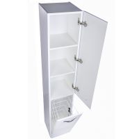 Товар: Шкаф пенал Style Line Каре 30 СС-00002271 Люкс Plus с бельевой корзиной Белый - фото 3 Шкаф пенал Style Line Каре 30 СС-00002271 Люкс Plus с бельевой корзиной Белый — фото 3, Мебель для ванной