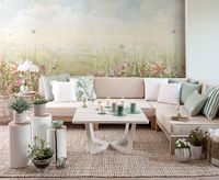 Фреска Ortograf Aurora 34100 Фактура флок FLK Флизелин (4*3) Разноцветный, Пейзаж/Цветы — фото 3, Фрески