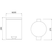 Товар: Ведро для мусора Aquatek AQ4991CR Хром - фото 2 Ведро для мусора Aquatek AQ4991CR Хром — фото 2, Мусорные ведра