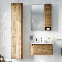 Тумба с раковиной STWORKI Карлстад 60 418855 подвесная Дуб рустикальный — фото 4, Тумбы с раковиной