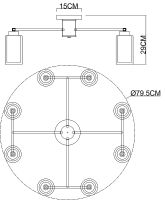 Товар: Люстра Artelamp Leo A7027PL-8BK Янтарная Бронза Черная - фото 5 Люстра Artelamp Leo A7027PL-8BK Янтарная Бронза Черная — фото 5, Люстры