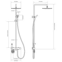 Товар: Душевая система Royce Crown RCS-112201CR Хром - фото 2 Душевая система Royce Crown RCS-112201CR Хром — фото 2, Душевое оборудование. Душевая программа