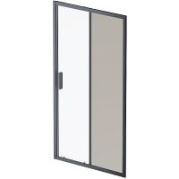 Душевая дверь AM.PM Gem Solo 110 W90G-110-1-195BG профиль Черный матовый стекло тонированное-прозрачное — фото 1, Душевые двери в нишу