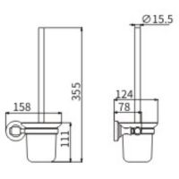 Ершик для унитаза CeramaLux Bianco 52013 Хром — фото 2, Ершики для унитаза