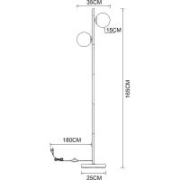 Торшер Artelamp Alcor Белый Медь Черный арт-A2224PN-2BK — фото 4, Торшеры