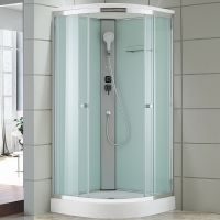 Душевая кабина Black&White Galaxy 8503900 профиль Серебристый хром задняя стенка Белая — фото 1, Душевые кабины