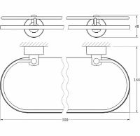 Товар: Стеклянная полка FBS Nostalgy Хром арт-NOS 013 - фото 2 Стеклянная полка FBS Nostalgy Хром арт-NOS 013 — фото 2, Полки для ванной и душа