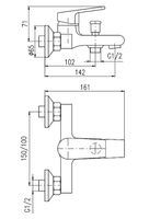 Товар: Смеситель для ванны Rav Slezak Colorado CO354.5CMATZ Черный матовый Золото - фото 2 Смеситель для ванны Rav Slezak Colorado CO354.5CMATZ Черный матовый Золото — фото 2, Смеситель для ванны