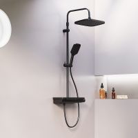 Душевая система Damixa Gala с термостатом Черная матовая арт-953760300 — фото 2, Душевые стойки