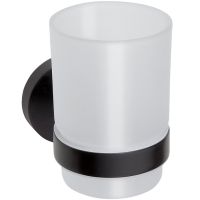 Стакан для зубных щеток Sapho X-round black XB900 Черный — фото 1, Мыльницы