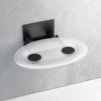 Сиденье для душа Ravak Ovo P Clear/Black B8F0000042 Прозрачное Черное — фото 2, Сиденья