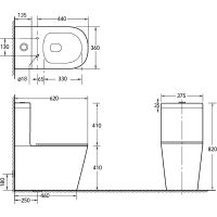 Товар: Унитаз компакт SantiLine SL-5014 с бачком и сиденьем Микролифт - фото 2 Унитаз компакт SantiLine SL-5014 с бачком и сиденьем Микролифт — фото 2, Напольные унитазы
