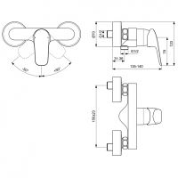 Смеситель для душа Ideal Standard Ceraflex B1720AA Хром — фото 7, Смеситель для душа