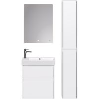 Шкаф пенал Dreja Slim 30 подвесной Белый глянец арт-99.0406 — фото 6, Пеналы для ванной комнаты