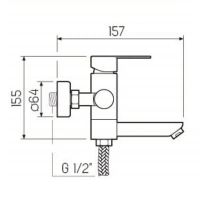 Смеситель для ванны Ростовская Мануфактура Сантехники SUS124-009E Нержавеющая сталь — фото 5, Смесители