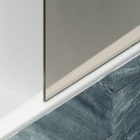 Шторка на ванну Maybah Glass MGV-68-3ш 600x1400 в широком профиле Золото стекло бронзовое — фото 6, Неподвижные шторки для ванной