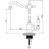 Смеситель для раковины GPD Retro MTL180 Хром — фото 8, Смесители