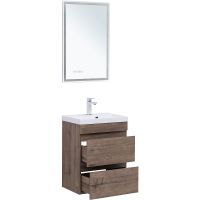 Тумба под раковину Aquanet Нота New 50 334190 подвесная Дуб веллингтон табак — фото 6, Тумбы под раковину