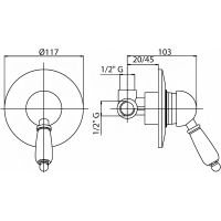 Товар: Смеситель для душа Cezares Elite ELITE-DIM-02-M Бронза - фото 2 Смеситель для душа Cezares Elite ELITE-DIM-02-M Бронза — фото 2, Смеситель для душа
