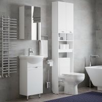 Товар: Стеллаж Corozo Лея 55 SD-00000098 Белый - фото 2 Стеллаж Corozo Лея 55 SD-00000098 Белый — фото 2, Мебель для ванной