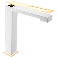 Товар: Смеситель для раковины Boheme Q 142-WG Белый Золото - фото 2 Смеситель для раковины Boheme Q 142-WG Белый Золото — фото 2, Смесители