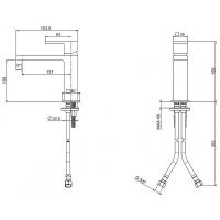 Смеситель для раковины Cezares UNIKA-LSM1-03/24-W0 Золото 24 карат — фото 4, Смесители для раковины