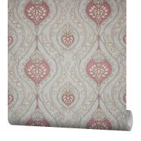 Обои Fipar Grand Classic R 28015 Винил на флизелине (1,06*10,05) Серый/Красный, Орнамент — фото 2, Обои для стен