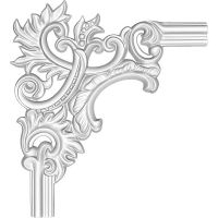 Угловой элемент Decomaster 97803-2L 25x325x360 мм — фото 1, Молдинги