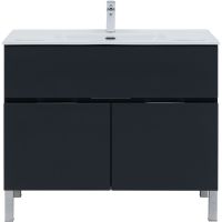 Тумба под раковину Aquanet Алвита New 100 277555 Антрацит — фото 5, Тумбы под раковину