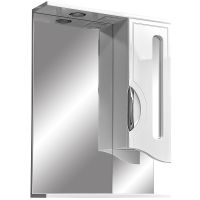 Зеркало со шкафом Stella Polar Сильва 60/С SP-00000208 с подсветкой Белое — фото 1, Зеркальные шкафы в ванную