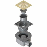 Душевой трап Boheme Smart Design 984-15-G с решеткой Золото — фото 2, Трапы для душа