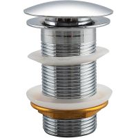 Донный клапан Frap F65-3 click-clack Хром — фото 1, Донные клапаны