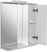 Зеркало со шкафом Mixline Этьен 65 R 529940 с подсветкой Белое — фото 3, Мебель для ванной