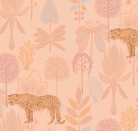 Обои детские Milassa Bon Voyage D1 007 Флизелин (1*10,05) Розовый, Животные — фото 1, Обои для стен