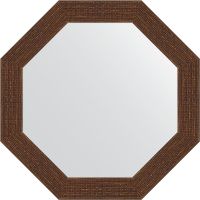 Зеркало Evoform Octagon 63х63 BY 3740 в багетной раме - Мозаика античная медь 70 мм — фото 1, Мебель для ванной