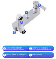 Душевая система Gappo G02-8 G2402-8 Белая Хром — фото 2, Душевые стойки