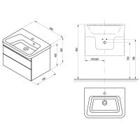 Тумба под раковину Ravak SD 10° II 65 X000001288 подвесная Темный Орех — фото 5, Мебель для ванной