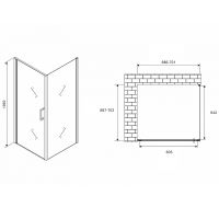 Товар: Душевой уголок Abber Sonnenstrand 70х70 AG04070M-S70M профиль Хром стекло матовое - фото 4 Душевой уголок Abber Sonnenstrand 70х70 AG04070M-S70M профиль Хром стекло матовое — фото 4, Душевые уголки