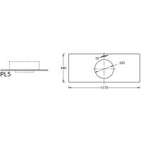Столешница под раковину Kerama Marazzi Plaza Next Фондамента 120 PL5.DL500920R\120 Серый камень — фото 3, Раковины