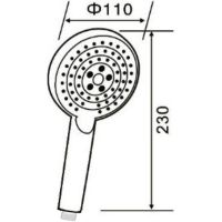 Ручной душ Orange OS03B Черный — фото 5, Лейки для душа