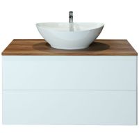 Тумба с раковиной Orange Otto 100 Ot-100TuWOOD+G56 Белая — фото 1, Тумбы с раковиной