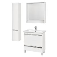 Тумба под раковину Aquaton Капри 80 1A230201KP010 подвесная Белая глянцевая — фото 11, Тумбы под раковину