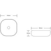 Раковина-чаша Ceruttispa 41 CR0077 СТ9599 Белая — фото 3, Раковины накладные