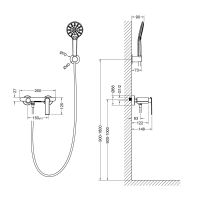Смеситель для ванны Timo Anni 2714/03Y Черный — фото 5, Смеситель для ванны