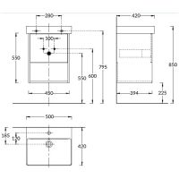 Тумба под раковину Kerama Marazzi Pro 50 PRO.50.1\OLM подвесная Белая матовая Швейцарский вяз — фото 4, Тумбы под раковину