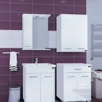 Зеркало со шкафом СанТа Омега 60 L 107003 с подсветкой Белое — фото 5, Мебель для ванной