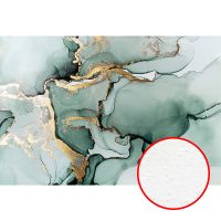 Фреска Ortograf Fluid art 34248 Фактура бархат FX Флизелин (4*2,7) Бирюзовый/Золото, Абстракция — фото 1, Фрески