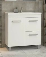 Тумба под раковину Vigo Nova 80 tn.NOV.MIR.80.1D.2Y Белая — фото 2, Тумбы под раковину