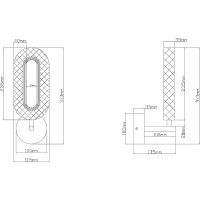 Товар: Настенный светильник Artelamp Ovale A2489AP-1GO Прозрачный Золото - фото 6 Настенный светильник Artelamp Ovale A2489AP-1GO Прозрачный Золото — фото 6, Светильники